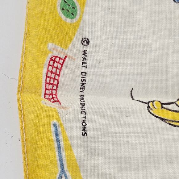 VTG childs handkerchief Mickey Mouse tennis Minnie Pluto Walt Disney Productions - Picture 6 of 6